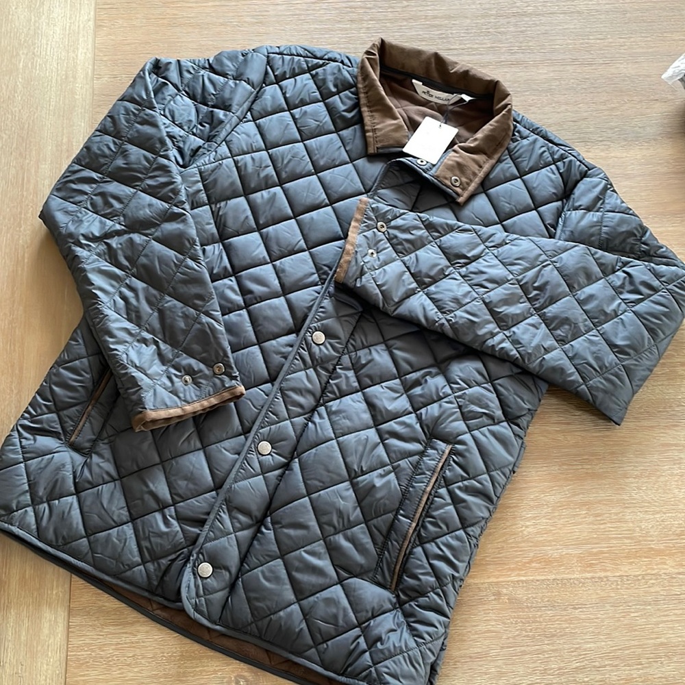 Peter Millar Men's Suffolk Quilted Travel Coat (M)